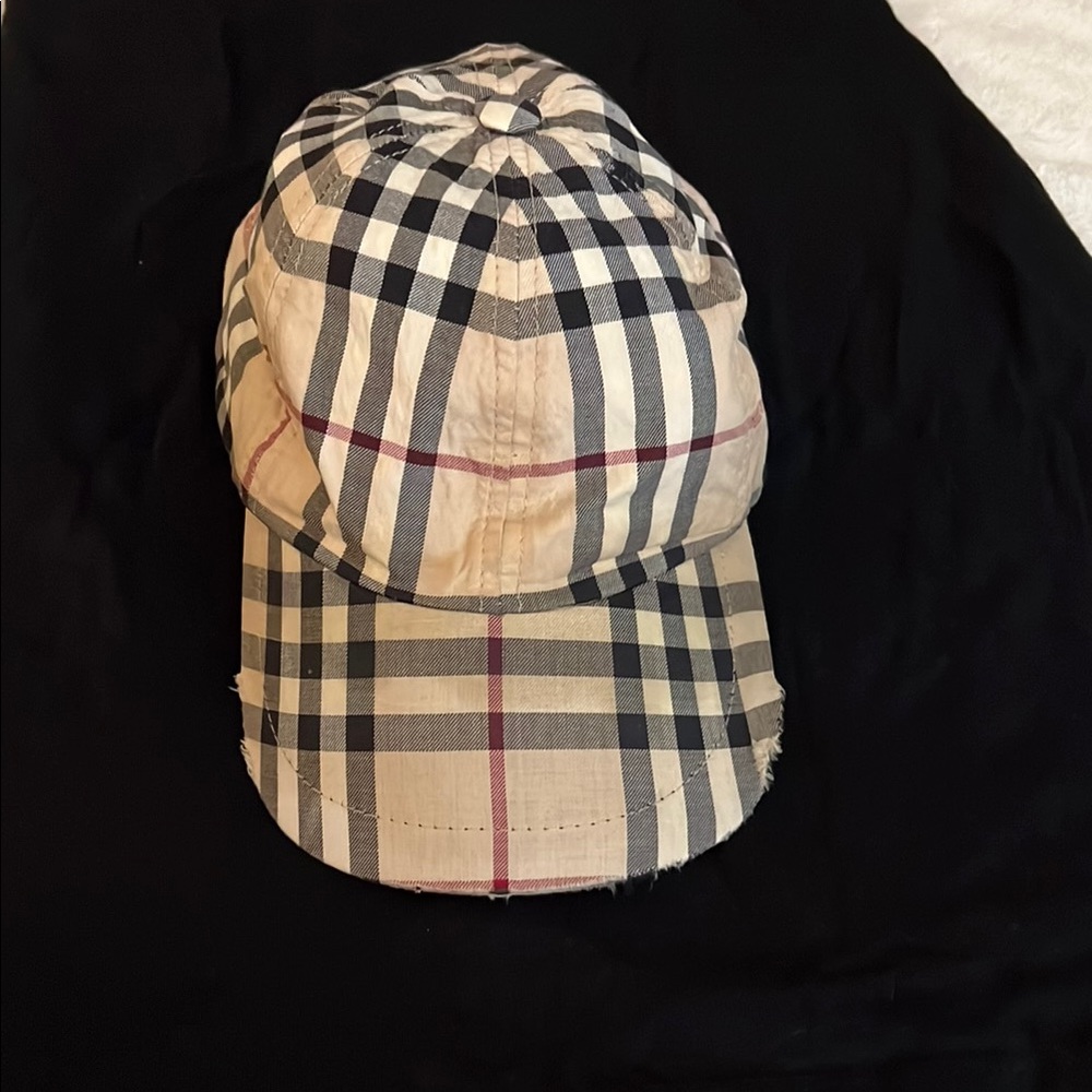 Vintage Burberry plaid baseball cap